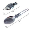 Three-Piece Stainless Steel Foldable Outdoor Cutlery