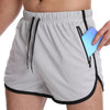 XXXL Three Pants Men Gym Shorts Quick Dry Swimming Trunks(Light Gray)