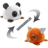 2 PCS Cute Plush Flip Toy Double-Sided Doll(Orange White)