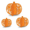 3pcs /Set Halloween Pumpkin Ornament Party Tabletop Decoration(Orange)