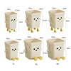 Cute Square Trash Can Household Living Room Bathroom Garbage Bin, Style: 12L Sitting White