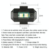 M1 Motorcycle Bicycle Aircraft Explosion Lights Cruise Flashing Anti-Rear-End Collision Light(7 Colors)