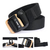AWMN Men Casual Woven Stretch Sports Hook Buckle Belt, Length: 120cm(Dark Khaki)