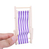 2 PCS 1:12 Beach Lounge Chair Simulation Model Outdoor Beach Scene Shooting Props Can Be Folded(Purple)