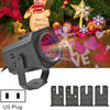 8W Christmas Colorful Rotating Laser Atmosphere Light Random Pattern Delivery US Plug with 4 Cards