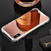 Luxury Plating Mirror Acrylic TPU Case for iPhone 8 Plus & 7 Plus(Rose)