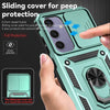 For Samsung Galaxy S24 FE 5G Sliding Camshield Holder Phone Case(Green)