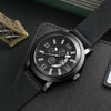 SOKI Men Business Alloy Quartz Watch Jewelry Set(Black White)