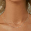 S925 Sterling Silver Fine Flash Basic Women Necklace(BSA006)