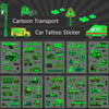 20 PCS Waterproof Children Luminous Cartoon Transport Car Tattoo Sticker(Ei-272)