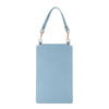 Litchi Texture Card Holder Mobile Phone Bag with Short Strap(Light Blue)
