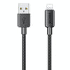 WEKOME WDC-03 Tidal Energy Series 2.4A USB to 8 Pin Braided Data Cable, Length: 1m (Black)