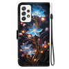 For Samsung Galaxy A52 4G / 5G Crystal Texture Colored Drawing Leather Phone Case(Little Lantern Flower)