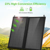 HAWEEL 12W 2 Panels Foldable Solar Panel Charger Bag with 5V / 3.1A Max Dual USB Ports, Support QC3.0 and AFC