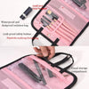 Multifunctional 2 In 1 Cosmetic Bag Portable Large Capacity Transparent Cosmetic Brush Storage Bag Wash Bag(Gray + Yellow)