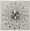 Creative Wall Clock Crystal Silver Wrought Iron Wall Clock Personality Art Decoration Living Room Bedroom Clock