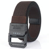 Men Lightweight Metal Free Casual Elastic Belt, Length: 120cm(Twill Coffee)