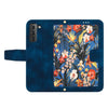 For Samsung Galaxy S21+ 5G Floral Pattern Leather Phone Case with Lanyard(Dark Blue)