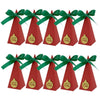 10pcs Christmas Candy Boxes Triangle New Year Party Xmas Gift Paper Packaging Box, Style: Colorful Ball