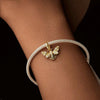 S925 Sterling Silver Gold-Plated Bee DIY Bracelet Pendant(BSC1035)