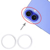 iPhone 16 Rear Camera Lens Protector Ring (Silver, 2-Pack)