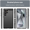 For Samsung Galaxy S25 Ultra 5G Carbon Fiber Brushed Texture TPU Phone Case(Black)