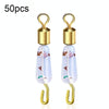50 PCS HS-052 Silicone Eight-Shaped Ring Connector, Specification: Large(Gold Plated)