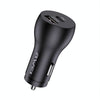 awei C-822 18W PD 8 Pin + 18W QC 3.0 USB Interface Car Charger(Black)
