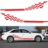 2 PCS/Set D-944 Striped Plaid Pattern Car Modified Decorative Sticker(Red)