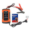 FOXSUR 12V 6A Intelligent Universal Battery Charger for Car Motorcycle, Length: 55cm, EU Plug(Red)