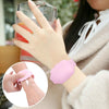 TA-4 10ml Portable Outdoor Silicone Alcohol Liquid Soap Handwashing Fluid Sunscreen Cream Split Bracelet Watch Wristband Sub-packing Box(Pink)