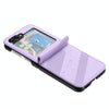 For Samsung Galaxy Z Flip5 5G Embossed Multi-functional Wallet Retro Leather Phone Case(Light Purple)