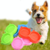 Blue Double Pet Bowl - Anti-Skid Dog & Cat Food Bowl