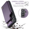 For Samsung Galaxy S25 5G CaseMe C22 Card Slots Holder RFID Anti-theft Phone Case(Purple)
