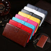 For Alcatel 1B 2020 idewei Crazy Horse Texture Horizontal Flip Leather Case with Holder & Card Slots & Wallet(Red)