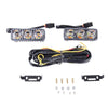 2 PCS DC 12V 6W 400 LM 6000K Tri Circular Car DRL&Turn Light(White Light + Yellow Light), Cable Length: 50cm