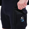 SLINK Dive Pocket Shorts Rafting Rowing Pants, Size: XXXL(Black)