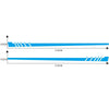 2 PCS/Set D-854 Stripe Pattern Car Modified Decorative Sticker(Blue)