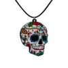 Halloween Skull Necklace Acrylic Personalized Pendant Jewelry(Blue Eyes Ghost Head)