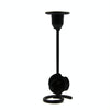 DH2304-01 Rose Carved Metal Candle Holder Bar Decoration Candlelight Dinner Candlesticks, Size: Medium Black