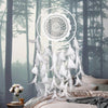 Creative White Lace Flower Dream Catcher Wind Chimes Feather Pendant for Home Wall Decorations Ornament, Random Style Delivery