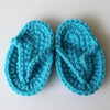Newborn Babies Photography Props Mini Crocheted Small Slippers, Size:  Newborn Size( Blue)
