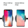 K8 10W Universal Aluminum Alloy Mobile Phone Wireless Charger, Specification:with 50cm Cable(Black)