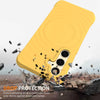 For Samsung Galaxy S25+ 5G Wave Texture MagSafe Magnetic Liquid Silicone Phone Case(Yellow)