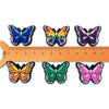 100pcs Butterfly Cartoon Shoe Flower Removable PVC Soft Rubber Cave Shoes Buckle(Blue)