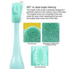 Hand-Held Silicone Cleansing Brush And Mask Brush Green Double-head Knife