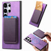 For Samsung Galaxy S25 Ultra 5G Retro Magsafe Card Bag PU Back Cover Phone Case(Purple)