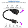 Mini 5-pin USB to USB 2.0 AF OTG Adapter Cable, Length: 12cm(Black)