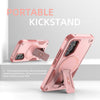 For Samsung Galaxy A54 5G Armor MagSafe Holder PC Hybrid TPU Phone Case(Pink)
