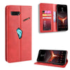 Magnetic Buckle Retro Crazy Horse Texture Horizontal Flip Leather Case for Asus ROG Phone II ZS660KL ,with Holder & Card Slots & Photo Frame(Red)